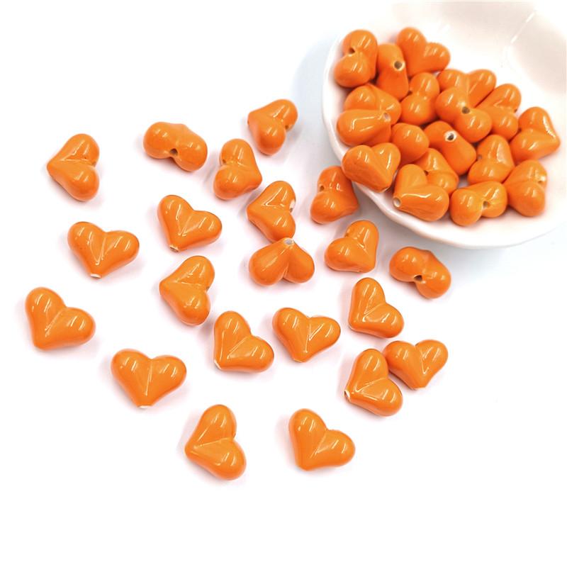 Findings 10Pcs 12*16mm DIY Jewelry Making Solid Color Collar Bracelet Cubots Wholesale Heart Loose Buons