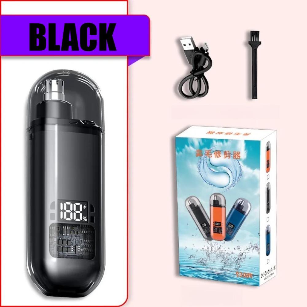 Электрический бытовой триммер для носа, чистка, удаление волос в ноздрях, перезаряжаемая цифровая бритва, круглая головка, съемный