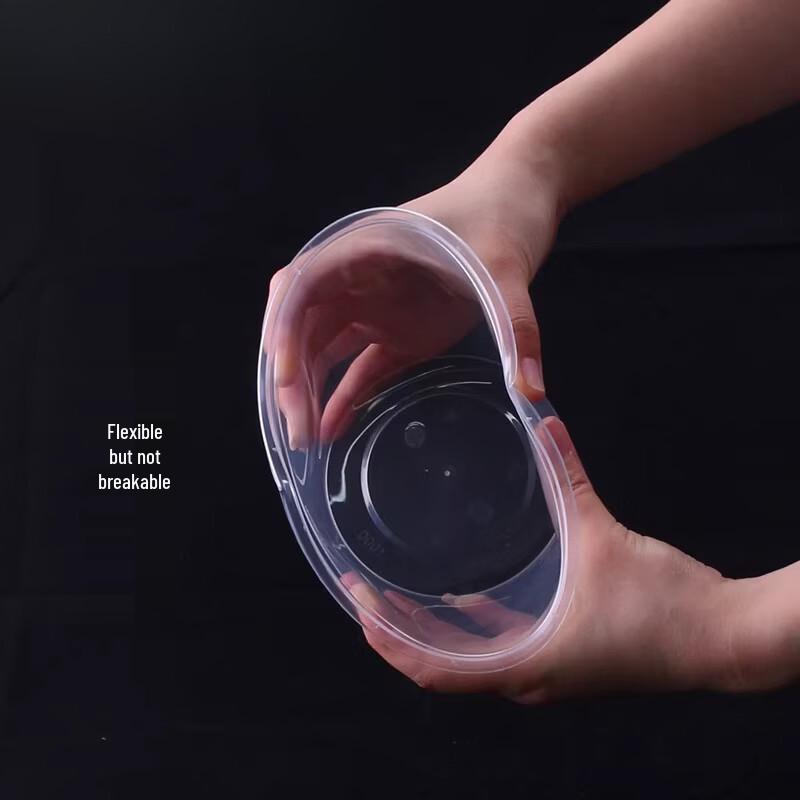 Disposable Round Plastic Takeout Bowls with Lids
