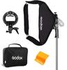 Godox Foldable Softbox 60cm X 60cm 24x24 Inch Bowen Mount S Type Bracket Professional Photo Camera Flash Lighting Kit with Carrying Bag for Outdoor