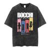 Унисекс Футболка Bocchi The Rock Унисексга Рё Топ Принт Винтажная Футболка Повседневная Базовая Черная Рубашка С Круглым Вырезом Короткий Рукав Стиранная Футболка