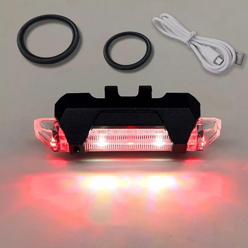 Bicycle Light LED Waterproof Rear Tail Light USB Rechargeable Bike Light Mount Cycling Safety Warning Light Bicycle Accessories