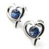 [M9449] - Silver Blue 'Love' Designer Earrings