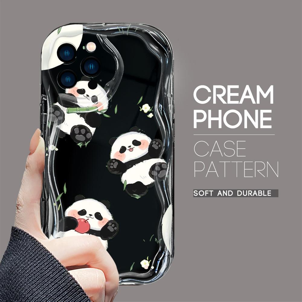Для iPhone 16 15 14 13 12 Pro Max Samsung S24 Ultra S23 S22 Plus Redmi Note 13 Pro Мягкий силиконовый защитный чехол с изображением милой панды