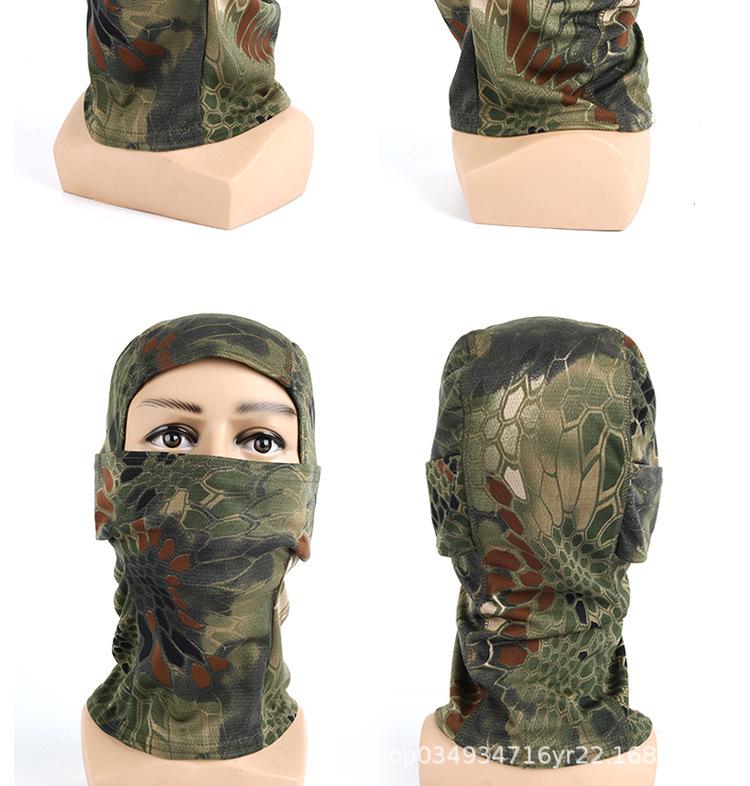 Python Camouflage Tactical Cycling Balaclava - Sandproof Single-Hole Face Mask