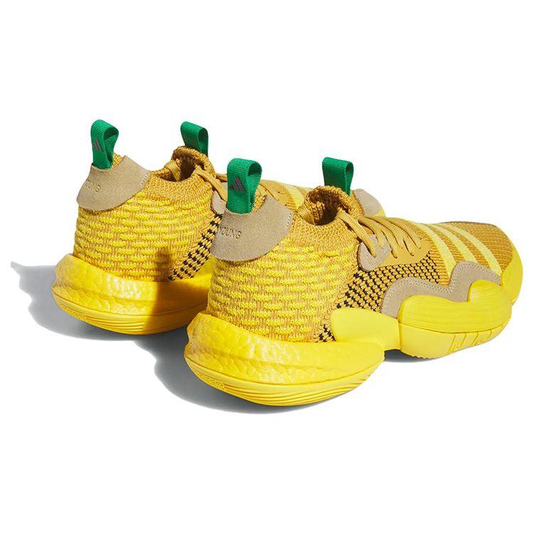 Adidas Мужские кроссовки Trae Young 2 Hazy Yellow почти желтые, темно-зеленые IG4793