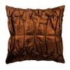Euro Shams Decorative Textured Pillow Cover Faux Leather Case Square Bronze Pintuck Throw Cover Couch Cushion Cover - Stunning Bronzer