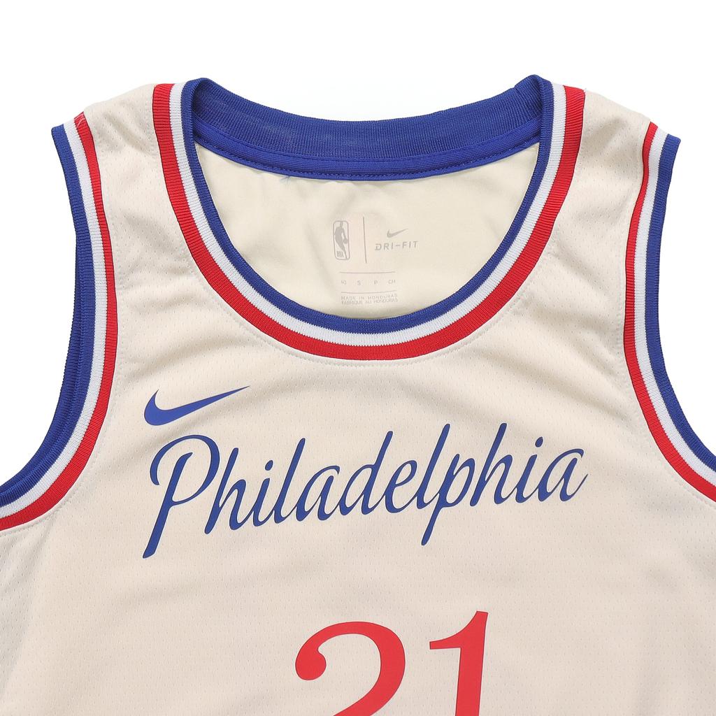 Nike Джерси NBA City Edition 2019-2020, Embiid #21 Breathable Vest для мужчин, спортивные топы, бежевый AV4664-280