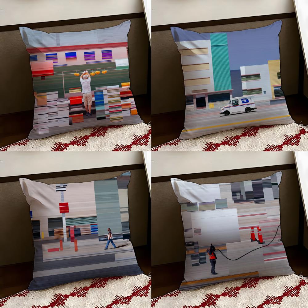 World Premium Printing Cushion Cover Reversible Soft Durable Pillow Cover Home Car MultiScene Use for Daily Comfort