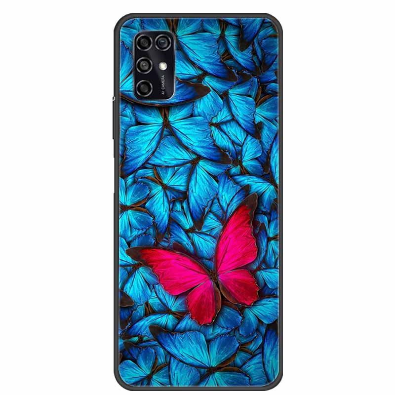 Для ZTE Blade V2020 Умный Чехол Черный Бампер Силикон ТПУ Мягкий Чехол-Крышка для Телефона Для ZTE Blade V20 Smart 8010 Funda Мультяшный Coque