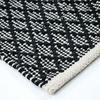 Terra Rug - 120 X 170 Cm - White and Black Crisscross Strip