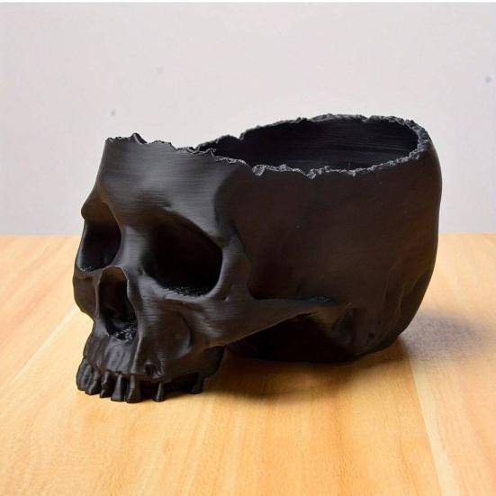 Юшенг Череп Цветочный горшок Подвесной Череп человека Кашпо Хэллоуин Конфетница Готический Плантатор для суккулентов Декор для дома и улицы