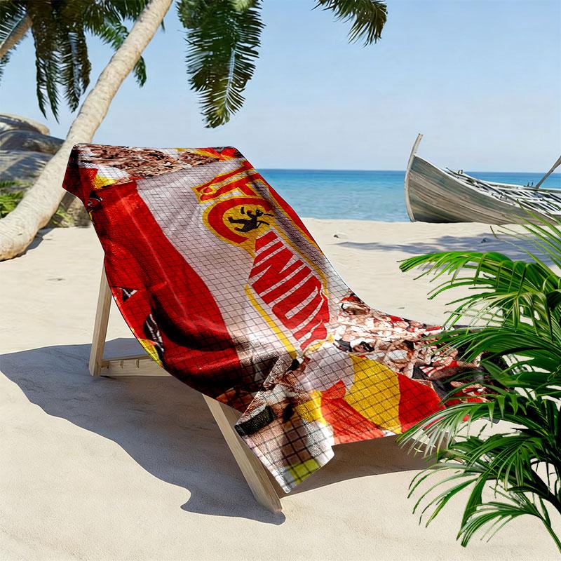 Union Berlin logo Print Beach Towel, Large Soft Quick Dry Towel for Beach Camping Swimming