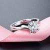 Lindon Classic 925 Sterling Silver Zircon Ring Ladies Jewelry Wedding Promise Party Gift