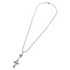 Excellent CHROME HEARTS Necklace 1 Ball Tiny CH Cross Pendant Silver 925 Mens Used