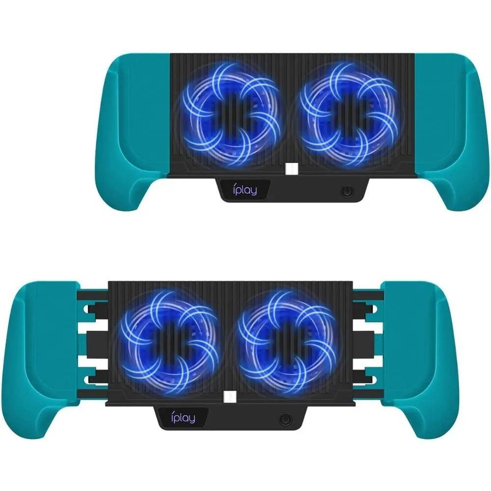 Cooling Charging Grip for Nintendo Switch & Switch Lite, 6000mAh Fan, Charger, Grip and Foldable Stand for Nintendo Switch NS Lite