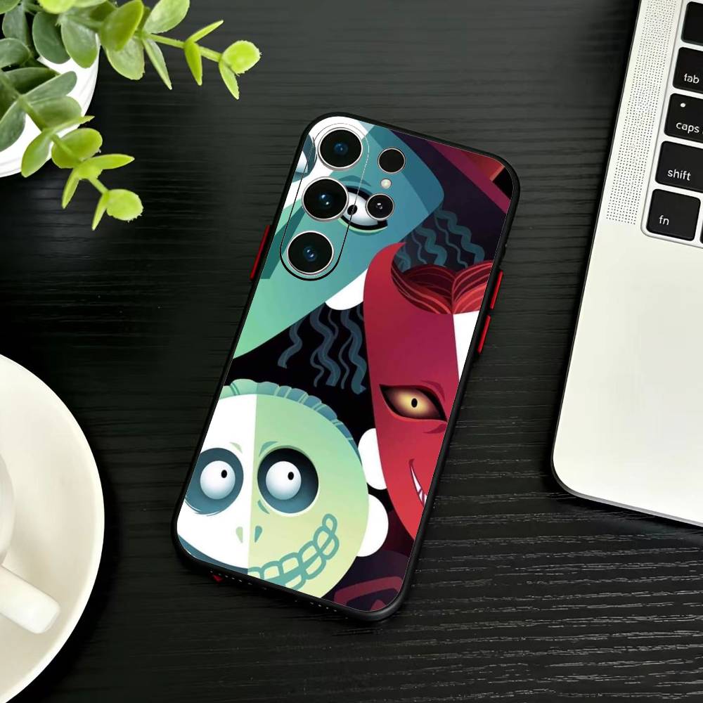 Чехол для телефона P-Nightmare Before Christmas для Samsung S26, S25, S24, S23, S22, S21, S20, Plus, Fe, Lite, Другие Черный Чехол