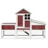 Rabbit Hutch in Mocha 170 x 63 x 113 cm Solid Pine Wood