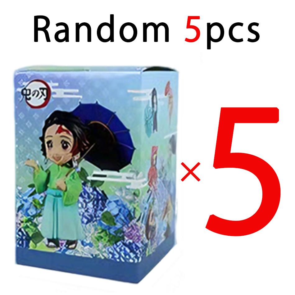 В наличии 12 см кавайная Серия сливового дождя из Клинок, рассекающий демонов, с коробкой, ручная работа, модель, фигурка-орнамент-подарок, нет Яиба, Камадо, Незуко