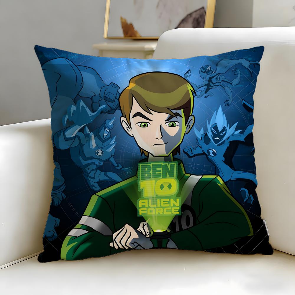 Классическая мультяшная наволочка Ben 10 Ultimate Alien Мягкая Легко стирается Подушка Универсальная для Дивана Кровати Путешествий и Офиса
