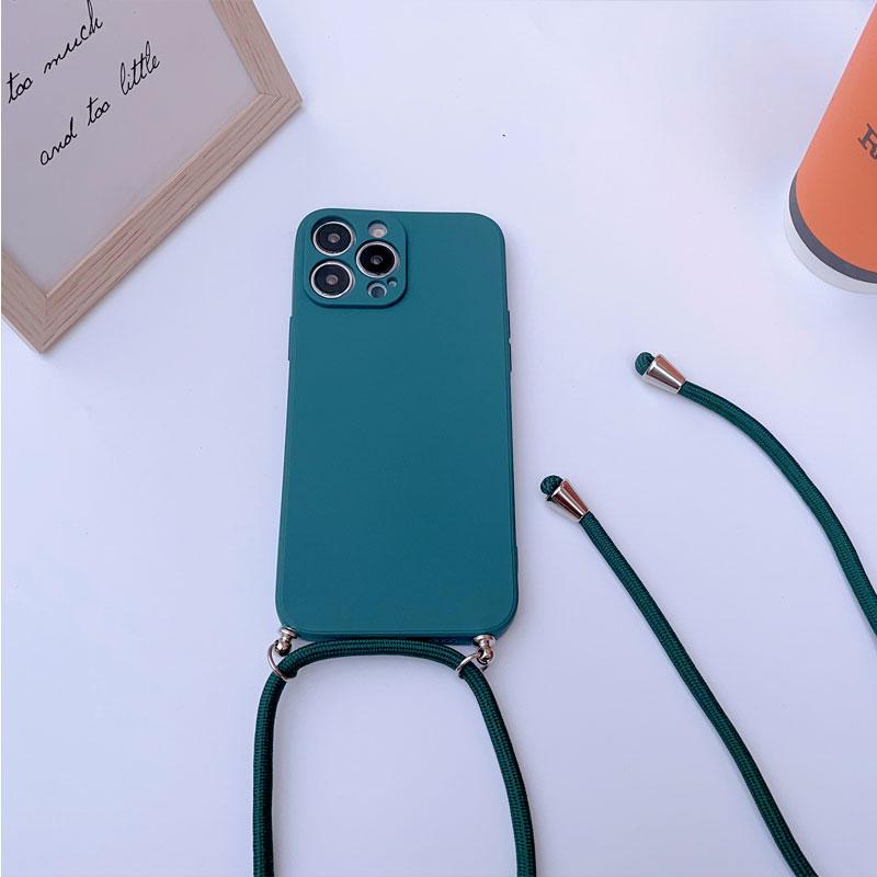 Для Honor 90 Pro однотонный силиконовый мягкий ремешок чехол для Honor 90 80 SE 70 Lite 60 50 Pro ожерелье через плечо шнур-цепочка матовый противоударный бампер