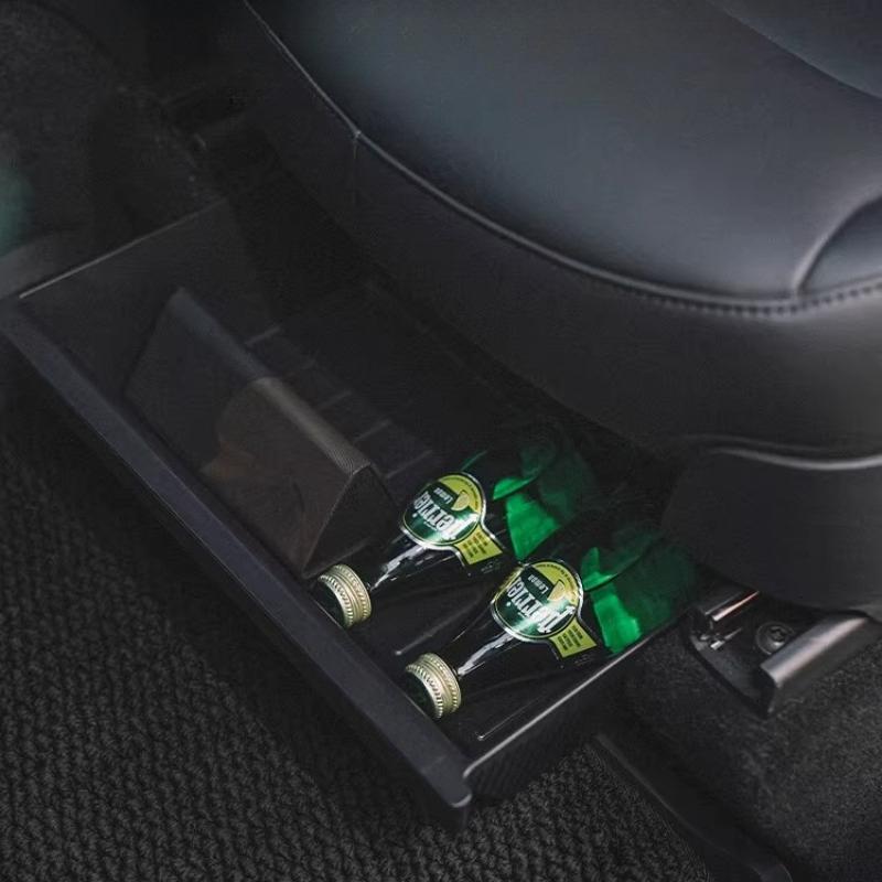 For Tesla Model Y 2021-2024 Under Seat Storage Box Central Control Storage Box Car Interior Modification Accessories Supplies
