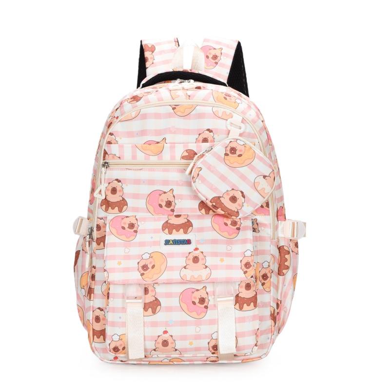 Cartoon Printed Schoolbag Junior High School Student Backpack Women's Large Capacity Backpack