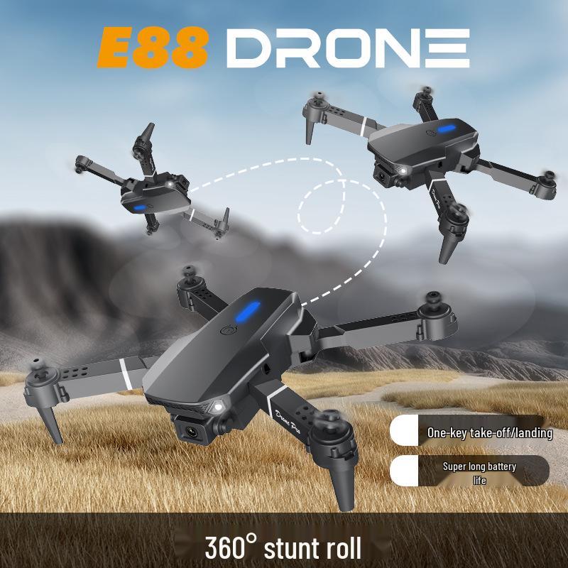 Дрон E88PRO 2025 с двойной камерой: Квадрокоптер фиксированной высоты с дистанционным управлением для аэрофотосъемки