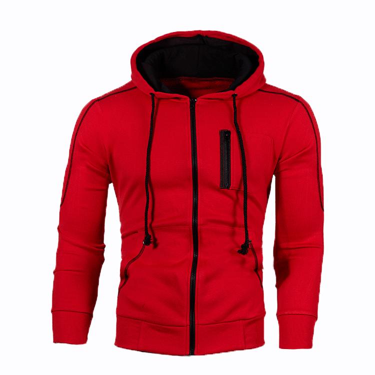 Men's Fashion Hooded Zipper Sport Jacket Casual Slim Fit Sweatshirt Type Men's