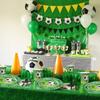 Футбольная вечеринка Одноразовая посуда Бумажные тарелки Чашки Салфетки Скатерти Дети Мальчики Футбол День рождения Украшения Товары