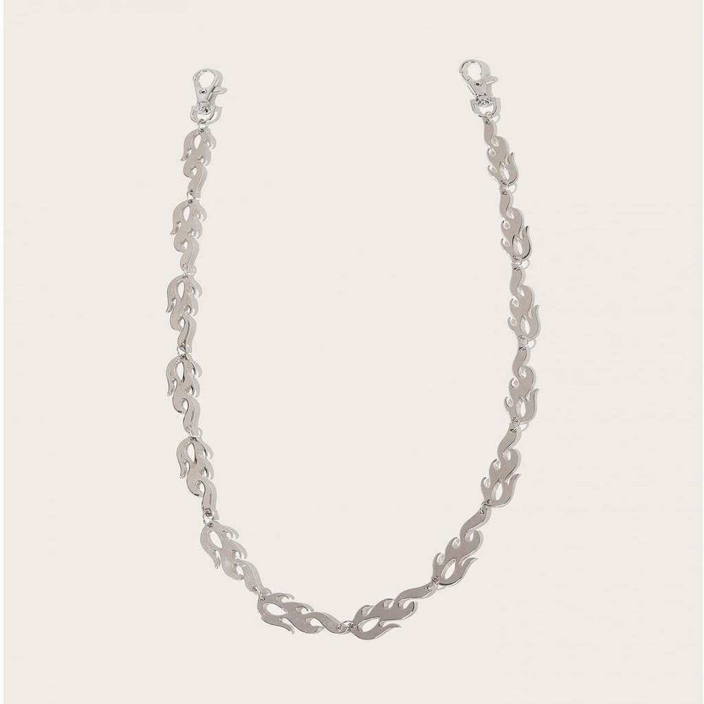 Silver Metal Cross Waist Chain For Women Hip Hop Streetwear Fashion