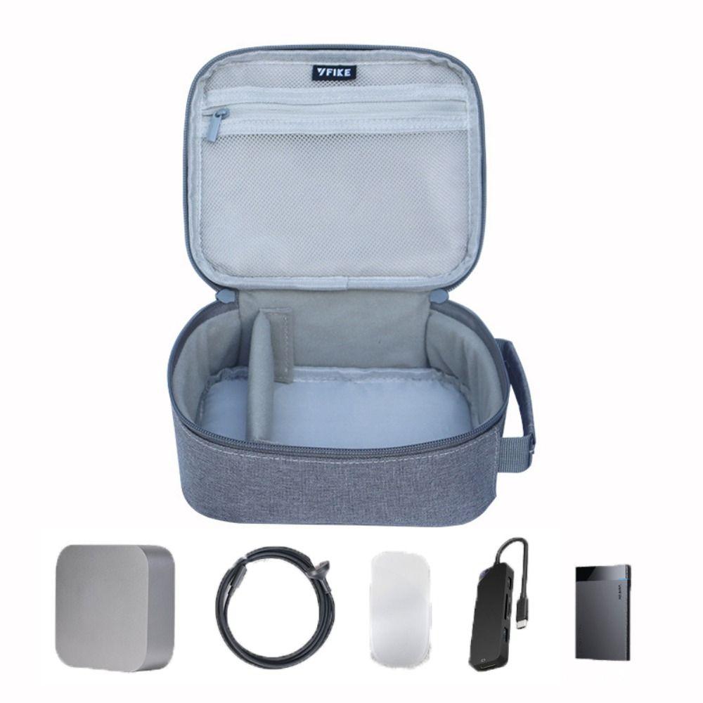 Portable Protective Case with Mesh Bag Host Organizer for Mac Mini M4/M4 Pro 2024 Computer