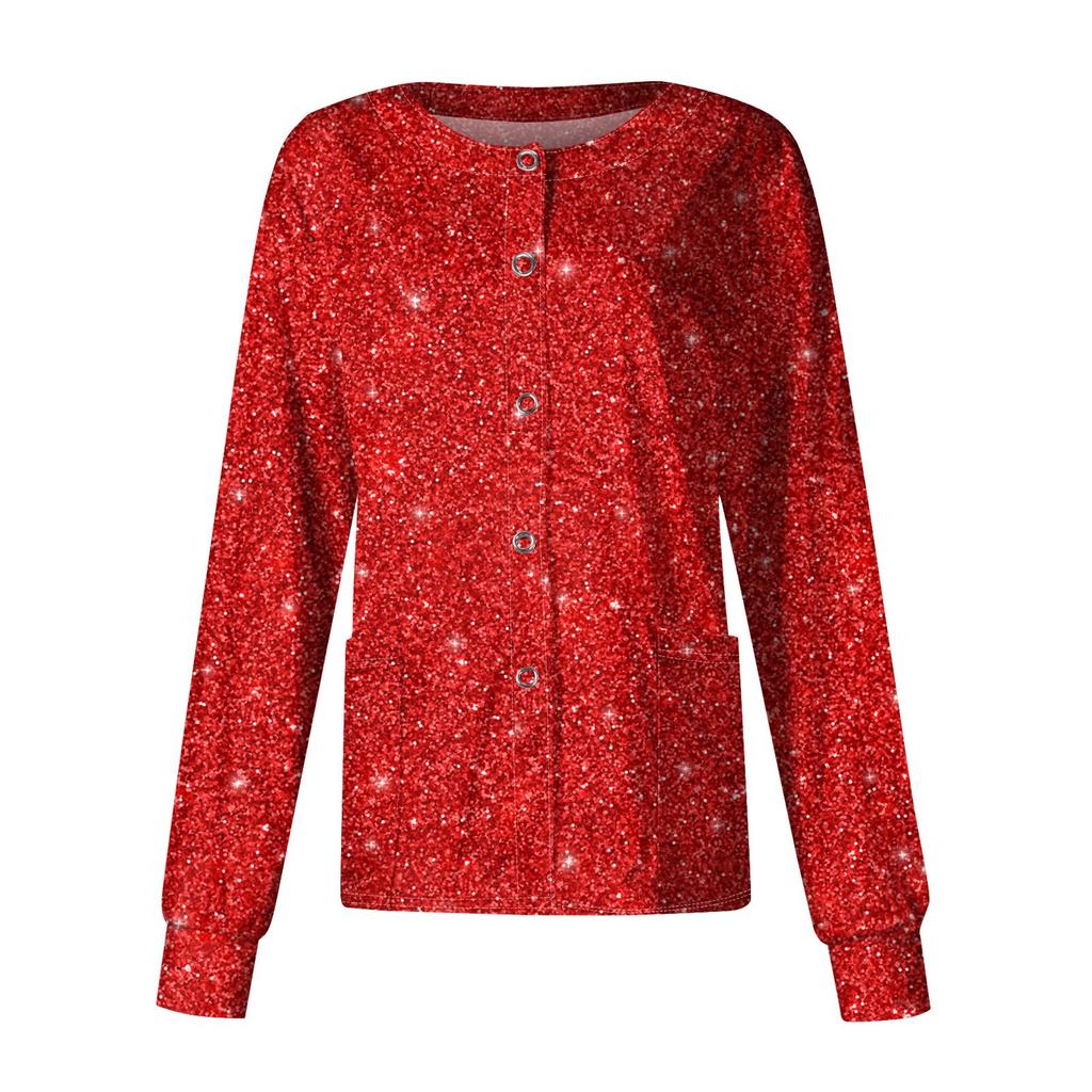 Женский рабочий однобортный защитный комбинезон с длинным рукавом и напечатанным карманом, воротником-стойкой, кардиган, куртка, топ