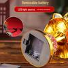 Seven-Color LED Rechargeable Buddha Offering Lamp - Lotus Design for Home and Guanyin Devotion.