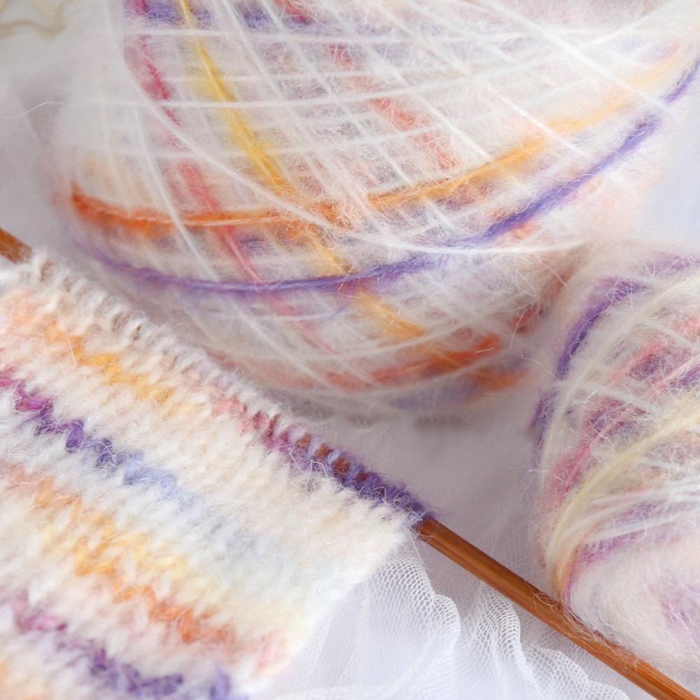 50g/roll Space Dyed Wool Yarn 150M Hand Knitted Yarn Colored Wool Yarn  For Sweaters and Scarves