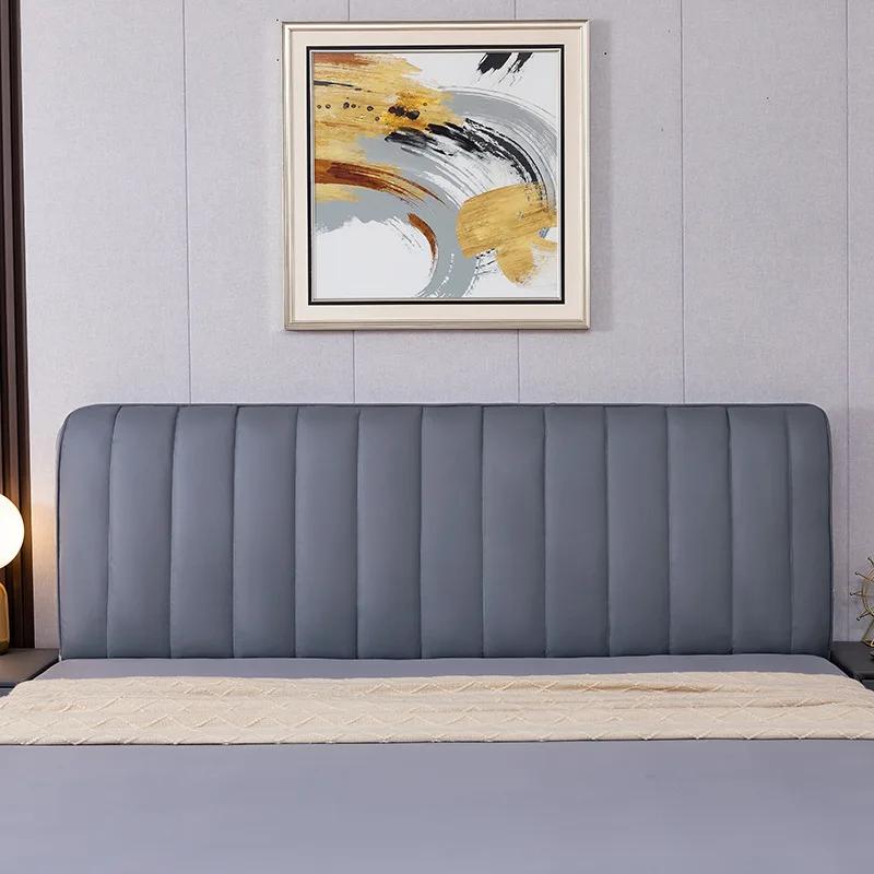 Wearproof Bed Headboard Cover Thicken Elastic All-inclusive Technology Fabric Bed Head Cover Anti-Dust Bed Back Protector Cover