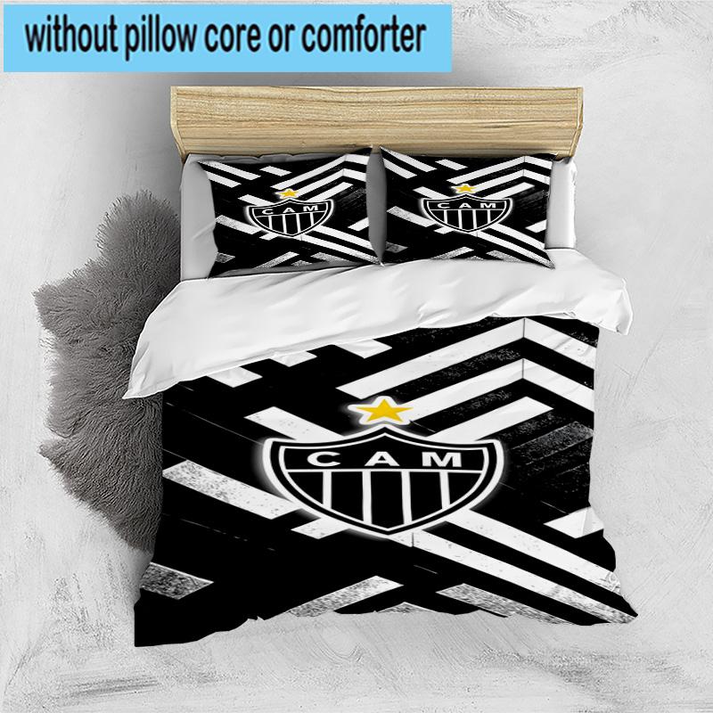 3pcs Clube Atlético Mineiro With Shield Bedding Set Duvet Cover Closure Includes 1 Duvet Cover & 2 Pillowcases Bedding Sets Home Decor Gifts