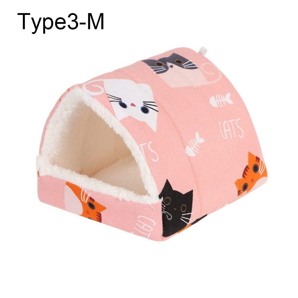 Полузакрытая зимняя удобная кровать для сна для маленьких животных, теплый коврик, гнездо для морской свинки, домик для хомяка