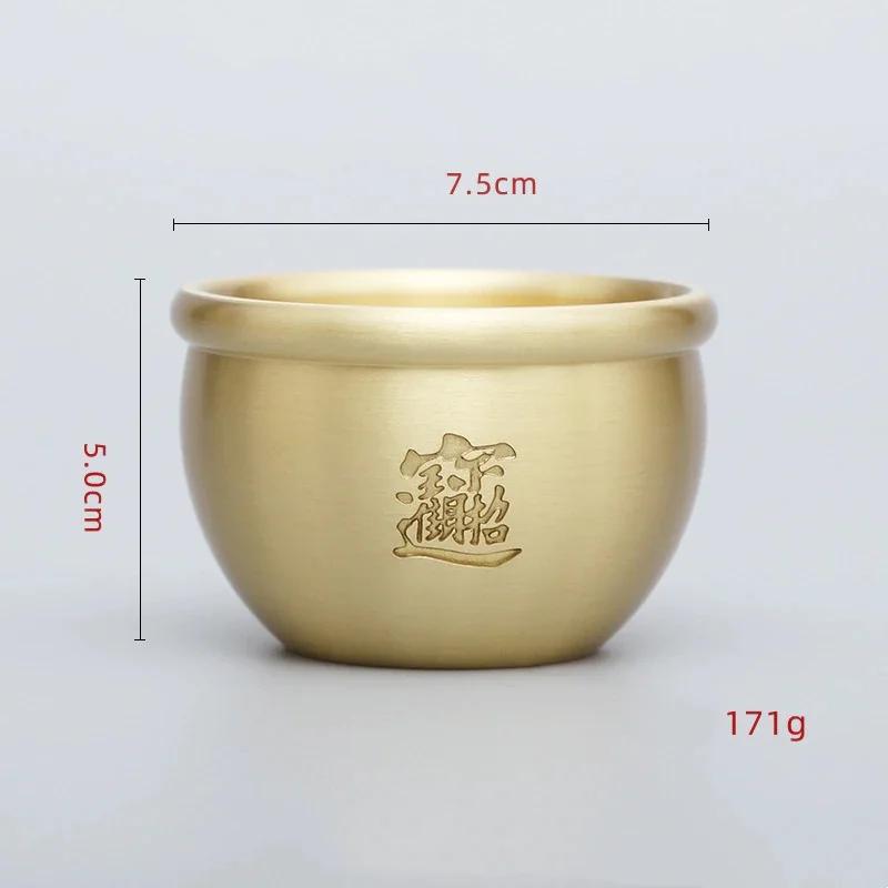 Pure Copper Cornucopia Attracts Wealth Into Treasure Cylinder Study Desktop Decorations Handicraft Ornaments Vintage Home Decor