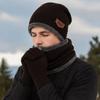 4pcs/set Thermal Protection Thermal Knitted Gloves Soft Warm Wool Hat  Women/men