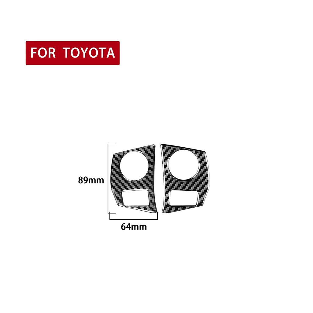 Carbon Fiber Car Steering Wheel Plate Stickers Button Frame Trim Decals For Toyota Corolla 2014- Auto Interior Accessories