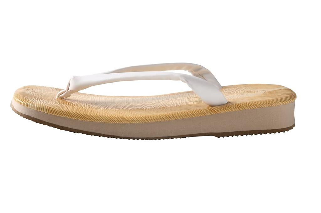 Setta Sponge Cushioned and Gentle On Yellow White M [Edoten] Sandals, Sole, Legs, Tatami,