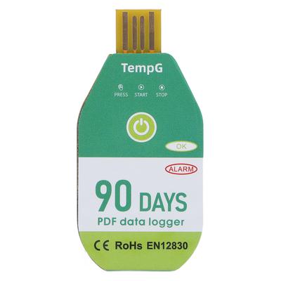 USB Регистратор данных температуры Рекордер IP67 Водонепроницаемый Одноразовый PDF Регистратор данных температуры для Холодовой цепи