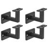 4 Piece Carbon Steel Stair Handrail Bracket Set Providing Secure Wall Support and Stability for Bannisters in Different Settings