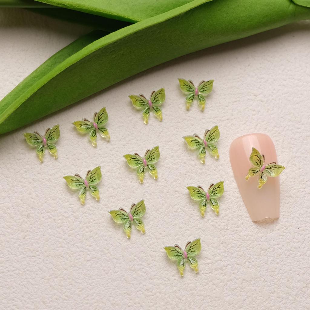 3D светящиеся бабочки для дизайна ногтей и чехол для телефона, аксессуары своими руками