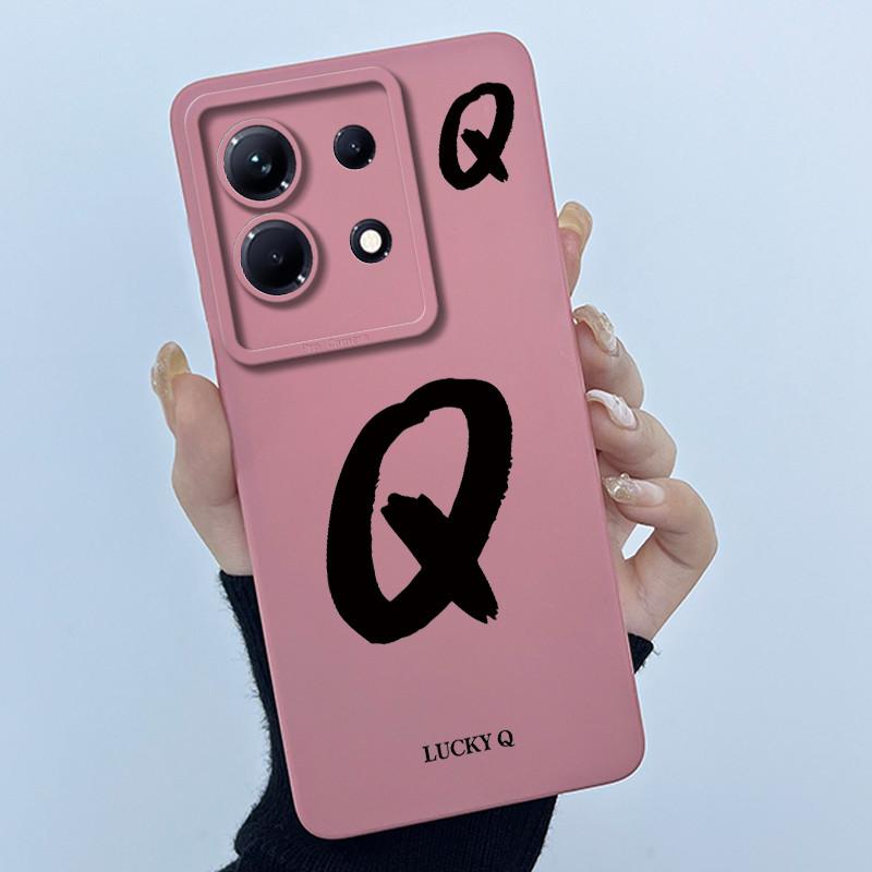 Чехол для Infinix Note 30 5G X6711/Note 30 Pro/30 VIP/30i/Note30 X6833B Счастливой начальной буквой Мягкий силиконовый задний чехол Чехол для телефона