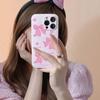 Красивый чехол для телефона Imd с розовым бантом и любовью для Iphone 11 12 Promax 14 Pro Max 13promax, задняя крышка с милым рисунком любви, чехол в виде ракушки