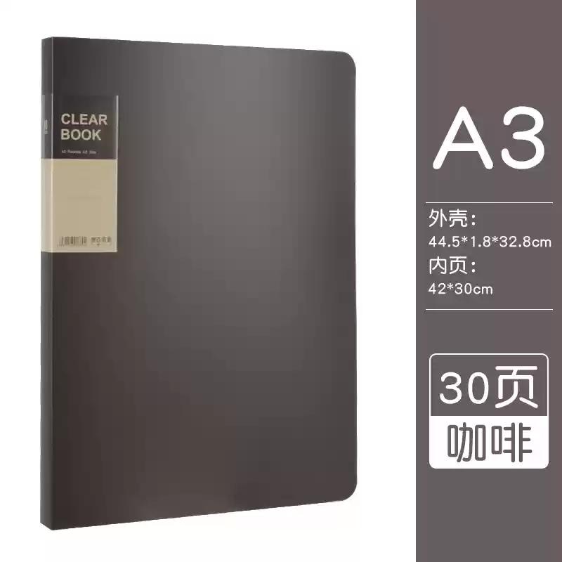 File Folder A3 20/30/40/60 Pocket Picture Album Document Bag 8k Folder Art Work Collection Organizer Office Student Supplies
