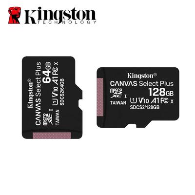 Kingston Карта памяти micro SD TF 64 ГБ Карты памяти Canvas Select Plus microSDXC Карта | До 100 МБ/с | A1 Class 10 UHS-I | SDCS2/64 ГБ/128 ГБ