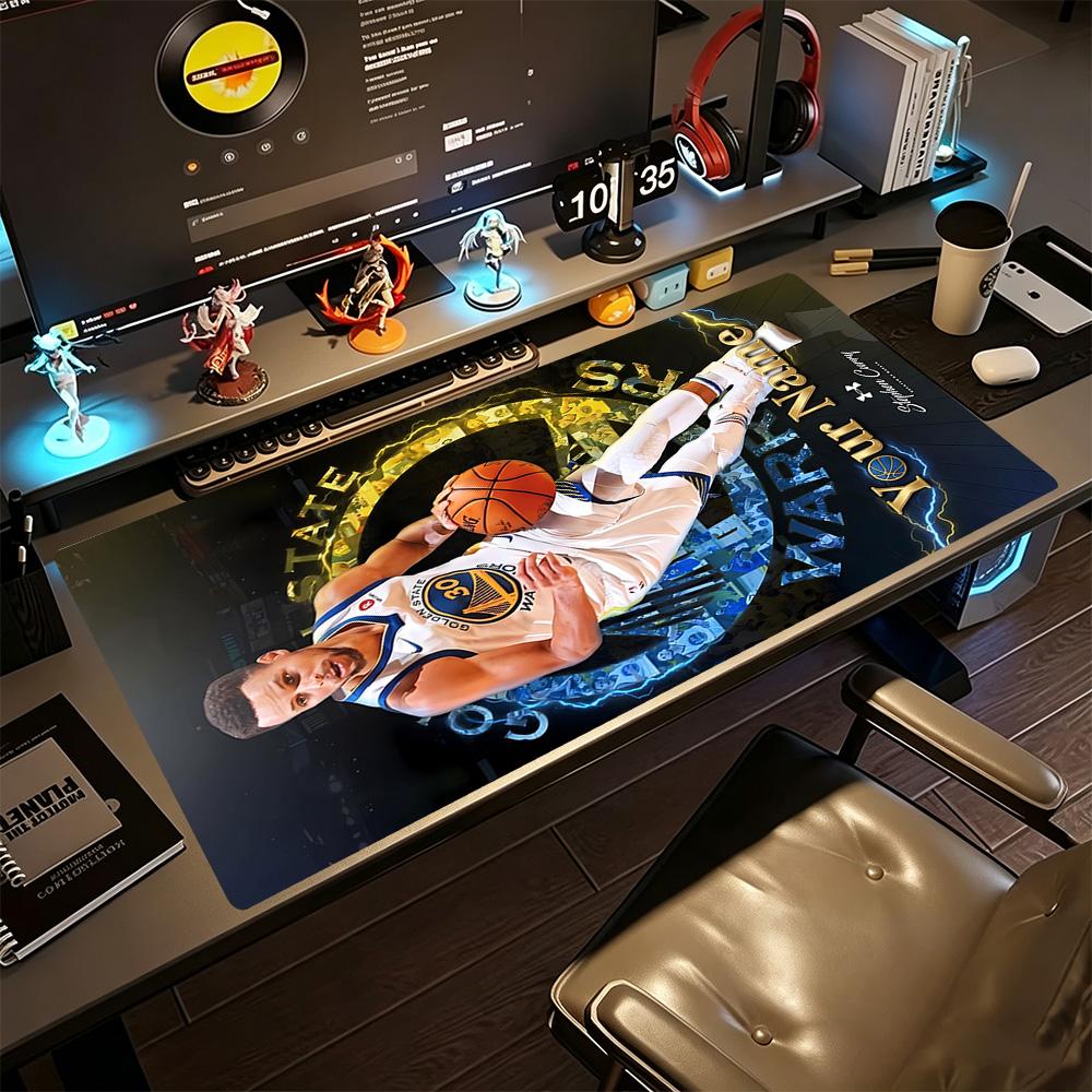 Curry Action Poster Personalized Text Mouse Pad Keyboard Mat Computer Desk Keyboard Mat Non-Slip Rubber Base Office Desk Accessory